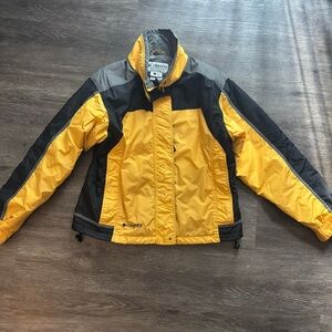 Columbia sportswear company yellow sport coat, weatherproof rain jacket